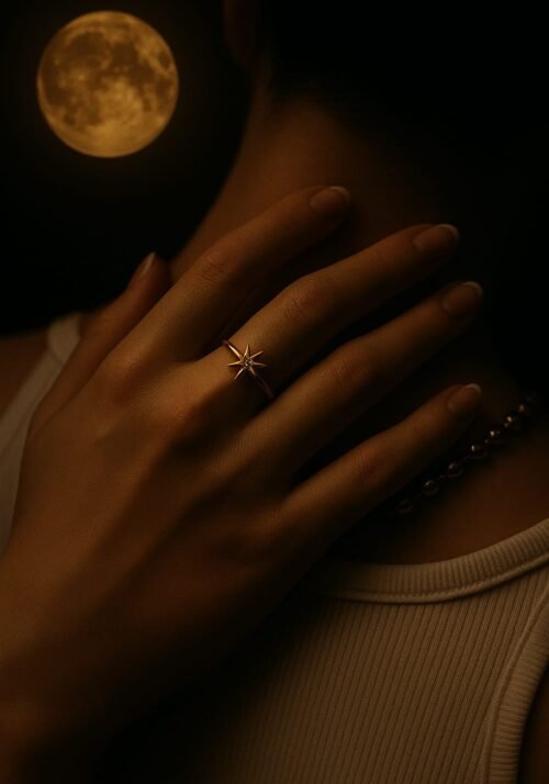 VAKHDUCI StarGleam Zircon Open Ring