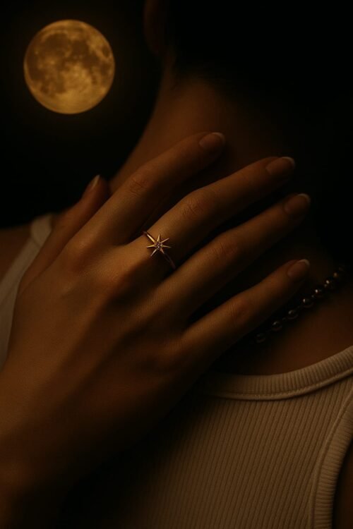 VAKHDUCI StarGleam Zircon Open Ring