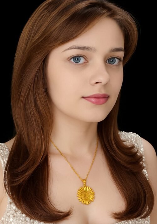 VAKHDUCI Golden Radiance Sunflower Necklace