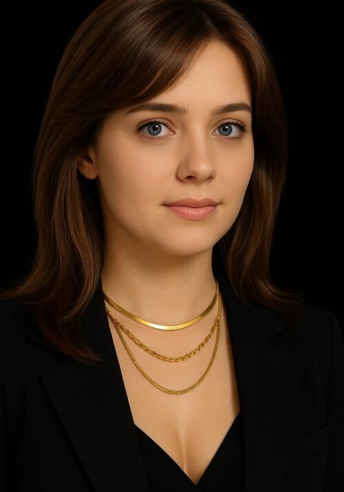 VAKHDUCI Geometric Harmony Layered Necklace